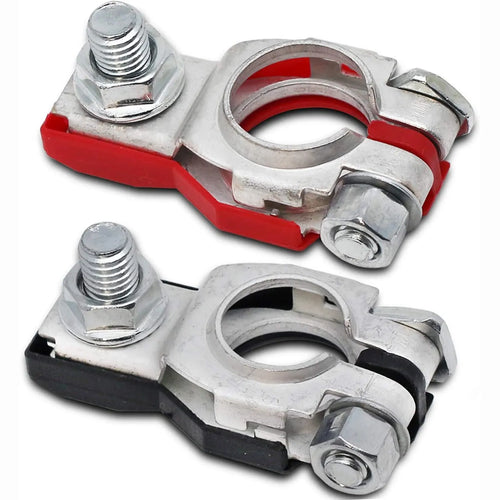 2pc Automotive Battery Terminal Wire Cable Clamp Quick Release
