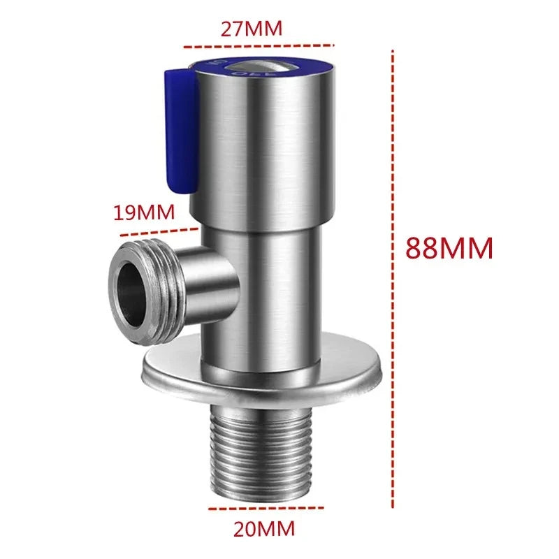 Stainless Steel Hot Cold Inlet Valve Toilet Filling Angle Valves Sink