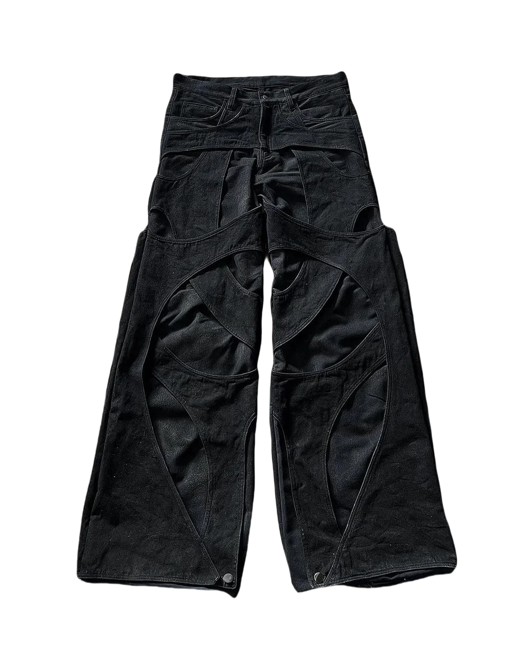 2024 New Gothic Retro Jeans for Men Wide Leg Straight Black Y2k Baggy