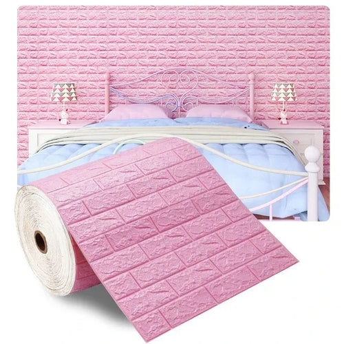 3D Self-Adhesive Wallpaper Continuous Waterproof Brick Wall Stickers