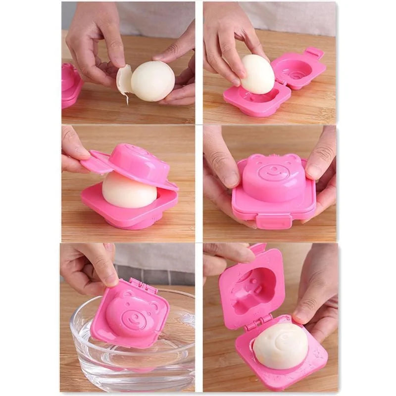6Pcs/set Cartoon Rice Ball Mold Boiled Egg Mold Bento Maker Sushi