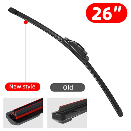 General J/U hook dual rubber strip wiper blade boneless car windshield