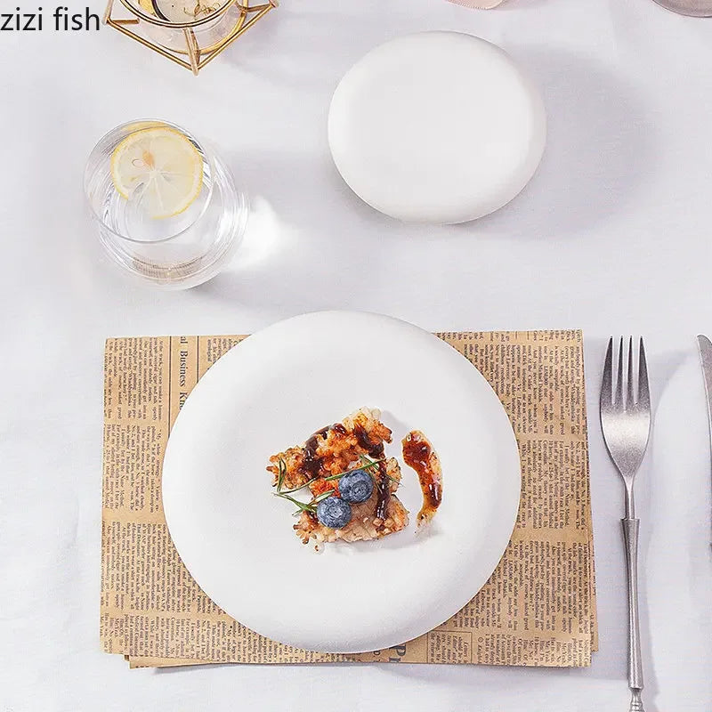 Ceramic Dinner Plate Restaurant Creative Cooking Plate Steak Plate