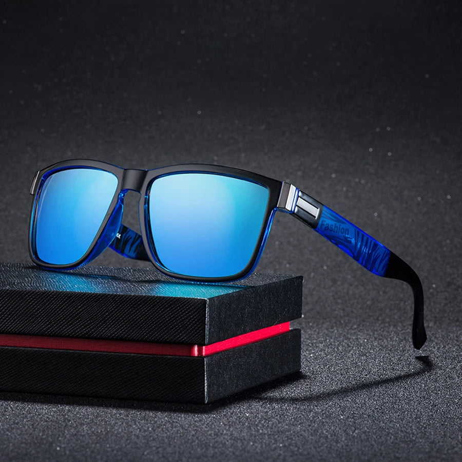 Fashion Vintage Square Sunglasses Men Women Driving Fishing Luxury