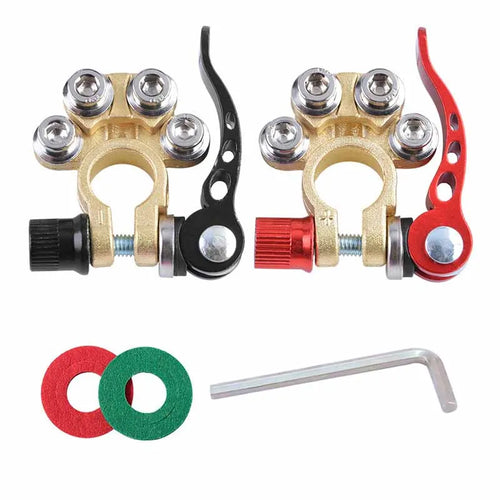 1 Pair 12V 24V Car Battery Terminals Top Post Wire Cable Clamp Quick