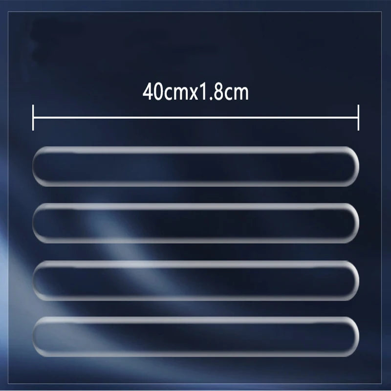4PCS Extended Car Door Bumper Strip Transparent Body Protector