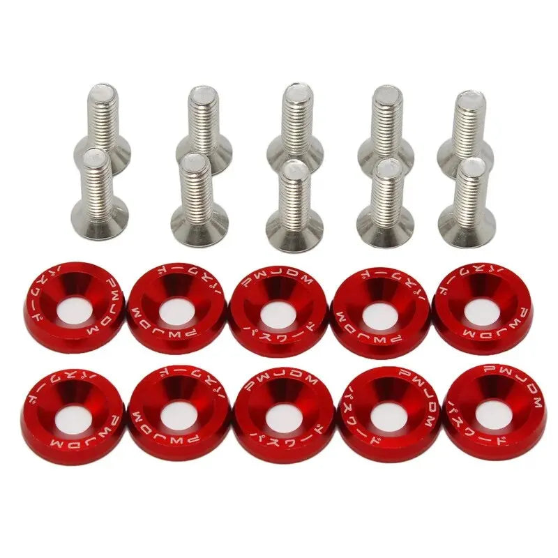 10 PCS M6 Car Modified Fasteners Fender Washer Bumper Engine Concave