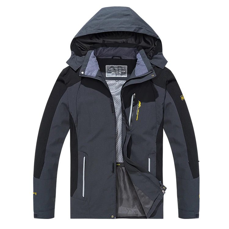 Men's Waterproof Hiking Jacket Large Size Windproof Windbreaker