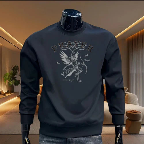 New Autumn Men Graphic Sweatshirts Hoodied Long Sleeve T-shirt Cotton