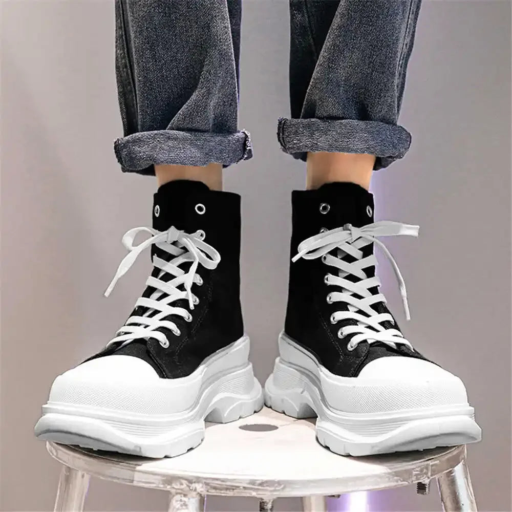 Platform Fall Spring Boots For Red High Top Sneakers Men Shoes Vintage