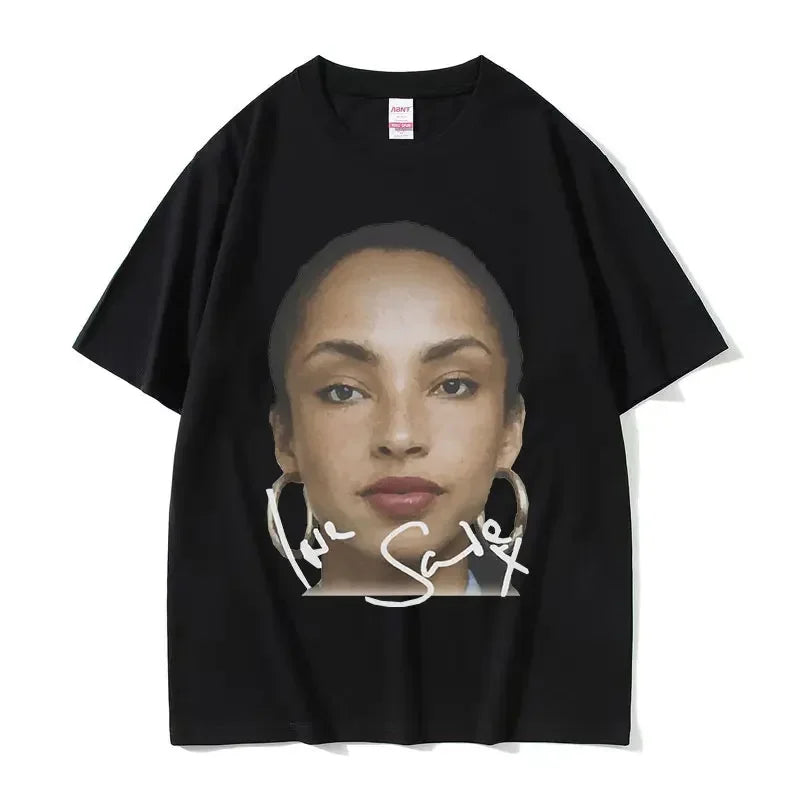90s Singer S-Sade Print Graphic T Shirt Men Women Hip Hop Vintage