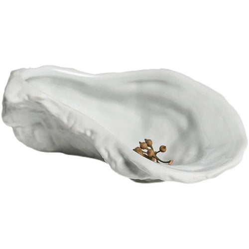 1PC Molecular Cuisine Oyster Shell Ceramic Creative Tableware Plate