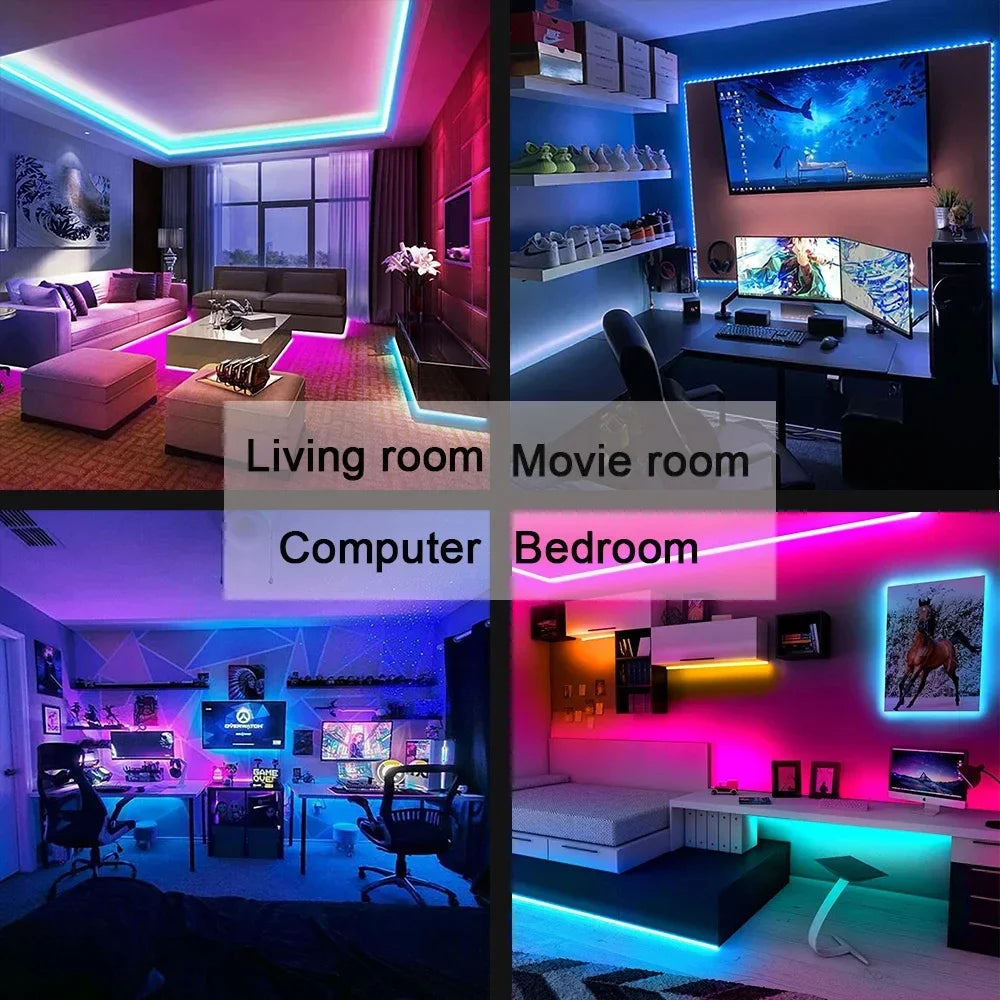 RGB 5050 Led Strip Lights with Remote Control Led Tape Flexible RGB