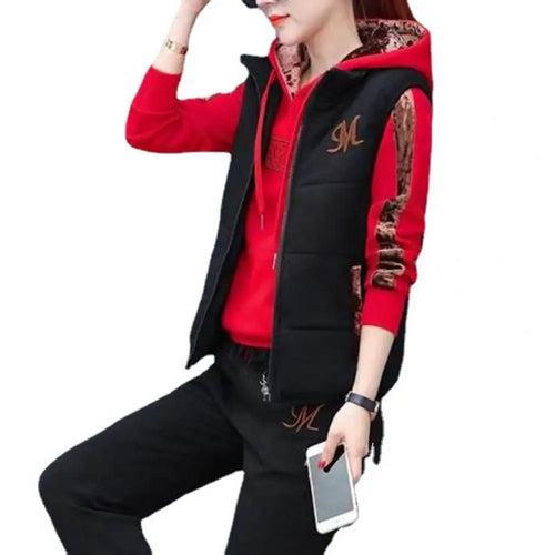Fashion Warm Three Piece Set Women Outfit 2022 Fall Winter Thicken