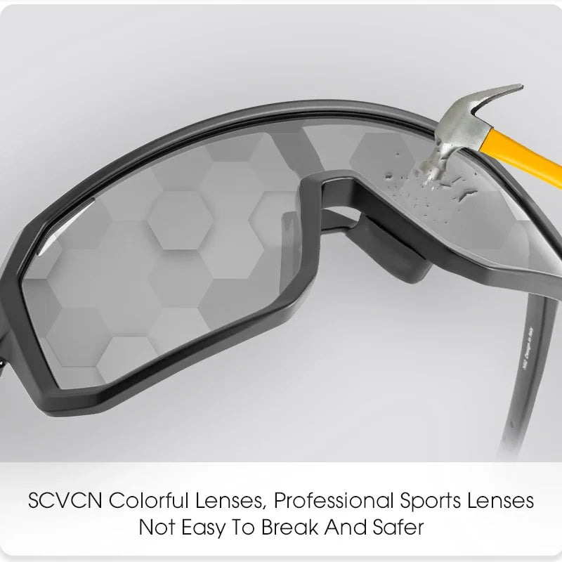 SCVCN Photochromic Cycling Sunglasses MTB Glasses Road Bike Cycling