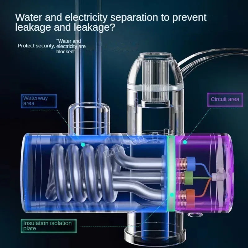 Electric Kitchen Water Heater Tap Instant Hot Water Faucet Heater Cold