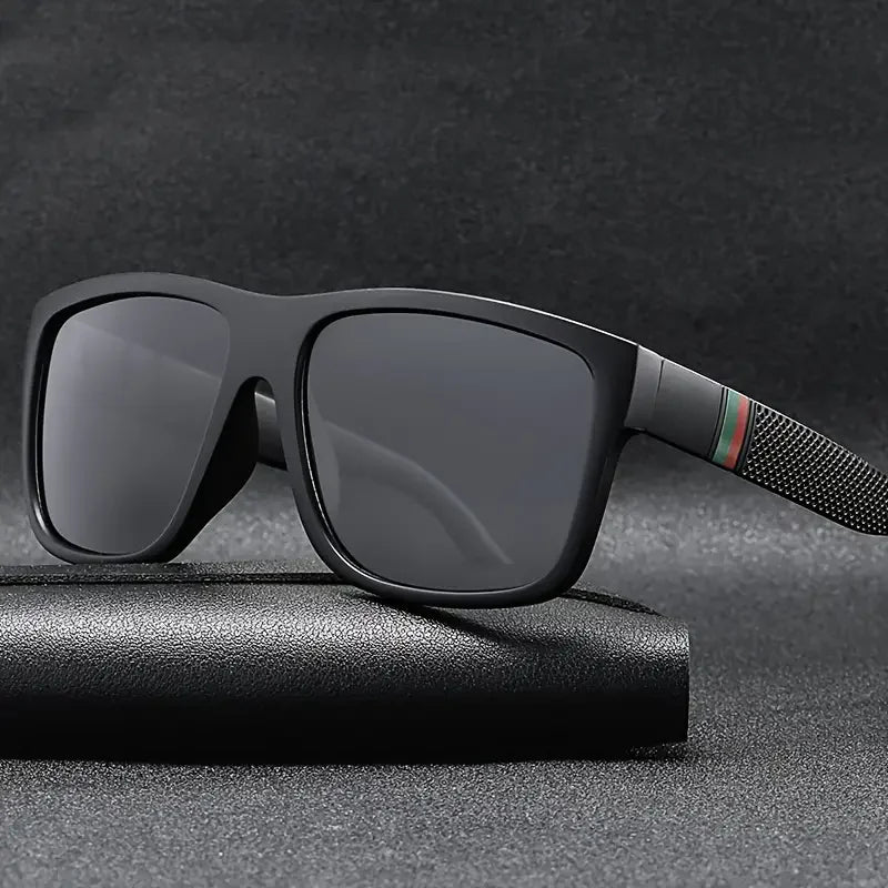 Fashion Square Polarized Sunglasses Men Vintage Plastic Male Sun