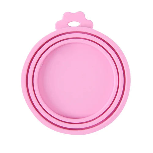 2pcs/set Reusable Pet Food Can Cover and Spoon Portable Dogs Cat