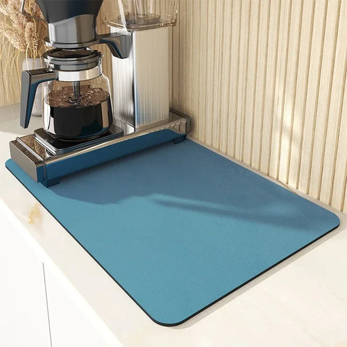 1pc Coffee Mat Coffee Bar Accessories Absorbent Dish Drying Mat For