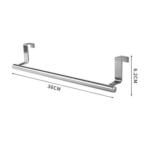 1PC Stainless Towel Rack Over Door Towel Bar Hanging Holder Bathroom