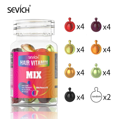 30Pcs Anti Hair Loss Hair Vitamin Capsule Oil Keratin Complex Oil