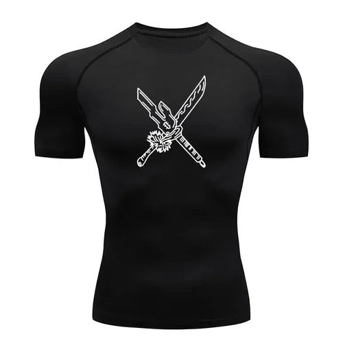 Men's Summer Fitness Gym Sports Running T-Shirt New Hot Selling Anime