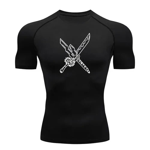 Men's Summer Fitness Gym Sports Running T-Shirt New Hot Selling Anime