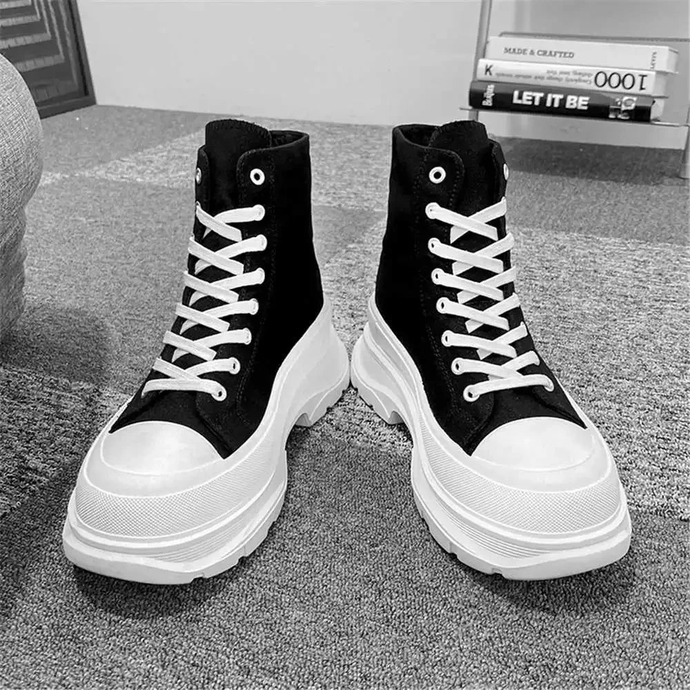 Platform Fall Spring Boots For Red High Top Sneakers Men Shoes Vintage