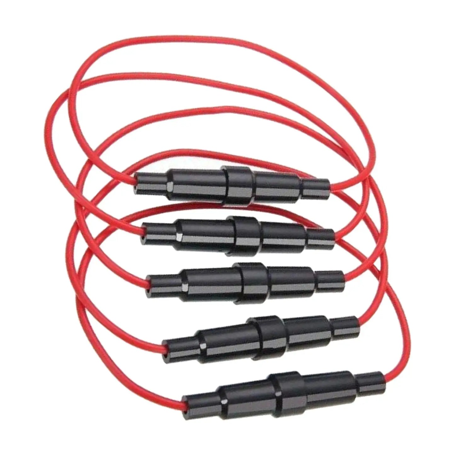 5x Inline Fuse Holder 18 Gauge AWG Wire 10A Weatherproof Protection