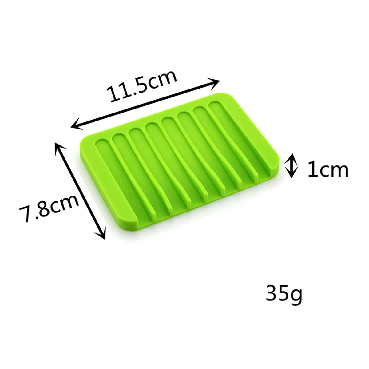Silicone Soap Dish Storage Holder Soap Box Plate Tray Shower Soap