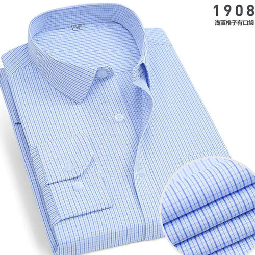 Spring New Men's Striped long-sleeved Shirt Non-ironing Anti-wrinkle