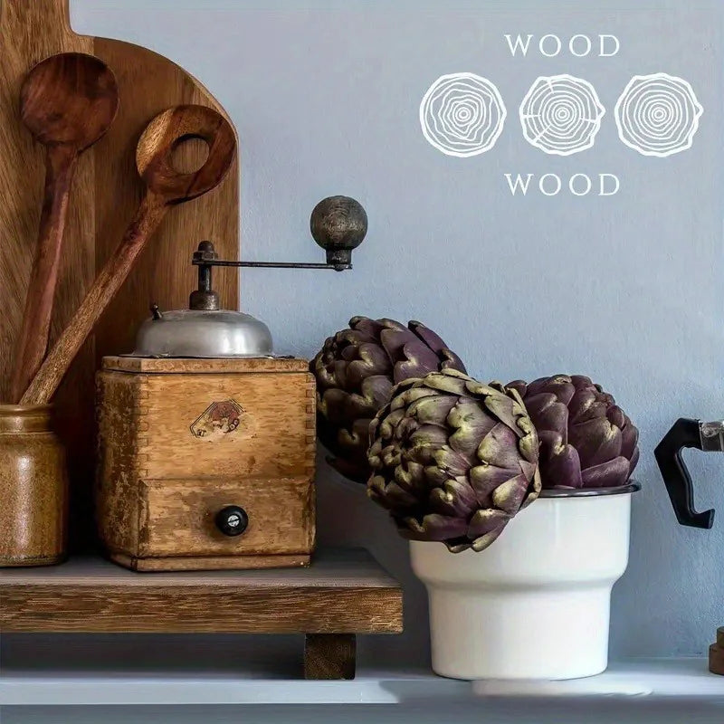 Retro Wooden Bathroom Tray Vanity Hands Soap Scented Candle Storage