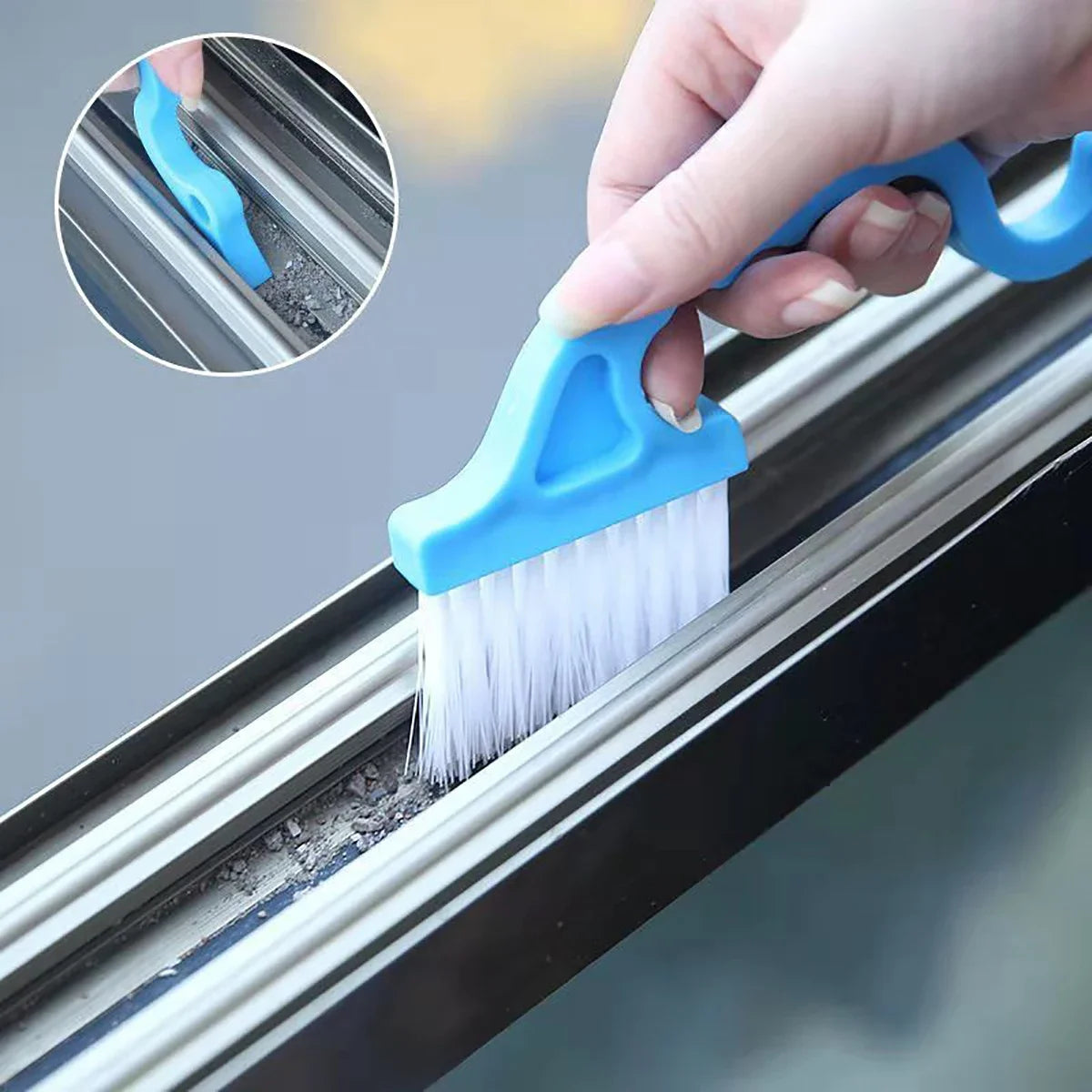 2 In 1 Windows Gap Household Cleaning Brush Flat Mouthed Shovel Useful