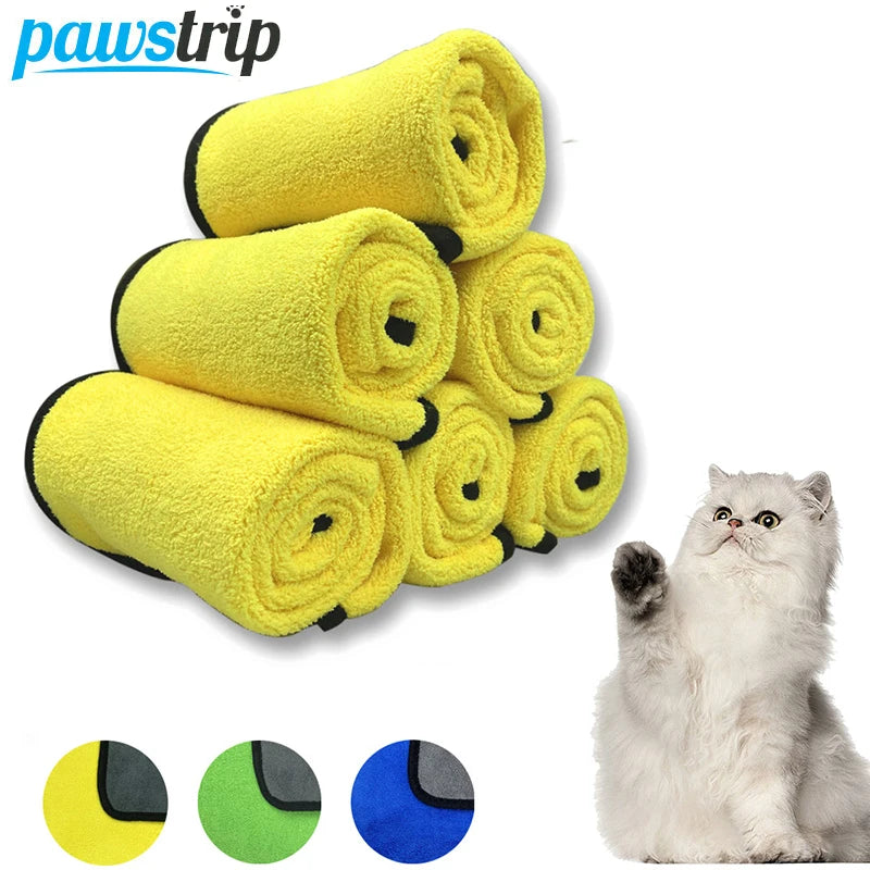Quick-Drying Pet Towel Absorbent Pet Bath Towel for Dogs Cats Soft