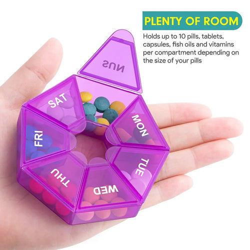 Folding Pill Case Medicine Drug Pills organizer storage Boxs Portable