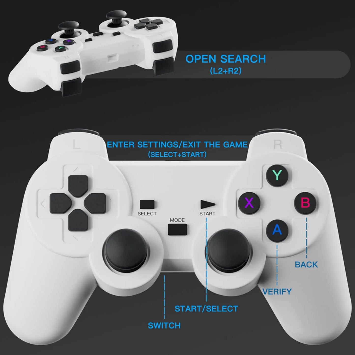 HONGTOP Android 11 Gaming Projector 64GB TF Card Wireless Gaming