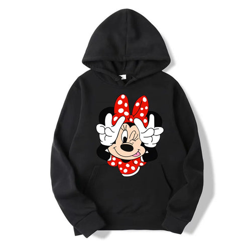 2024 Disney Minnie Mouse Cartoon Anime Women Pullover Tops Spring