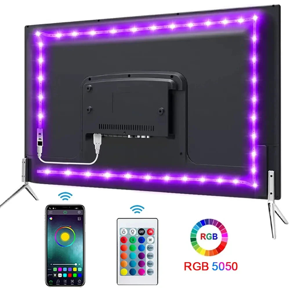 RGB 5050 Led Strip Lights with Remote Control Led Tape Flexible RGB