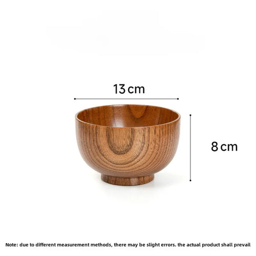 13cm Small Size Round Sour Date Wood Bowl For Adult Whole Wooden Soup