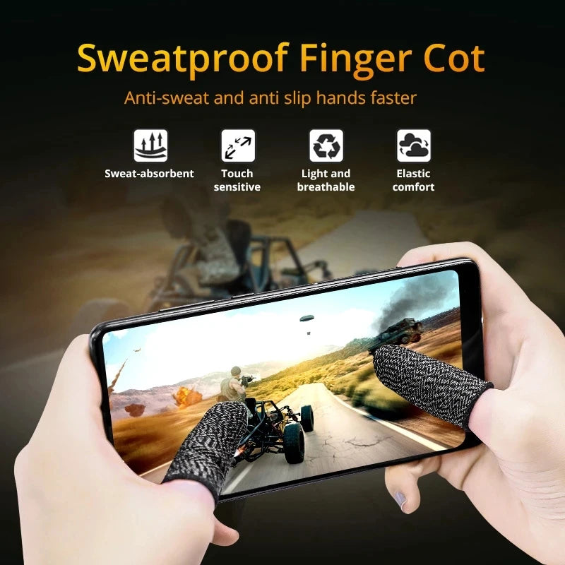 Gaming Finger Sleeve Breathable Fingertips For PUBG Games Anti-Sweat
