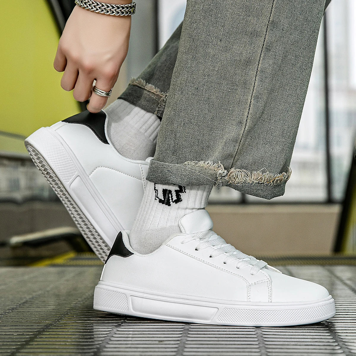 PU Leather Men Shoes Sneakers Trend Casual Shoes Leisure Male Sneakers