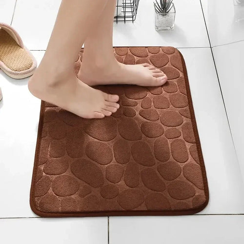 Mat Non Slip Carpets Cobblestone Embossed Bathroom Bath In Wash Basin