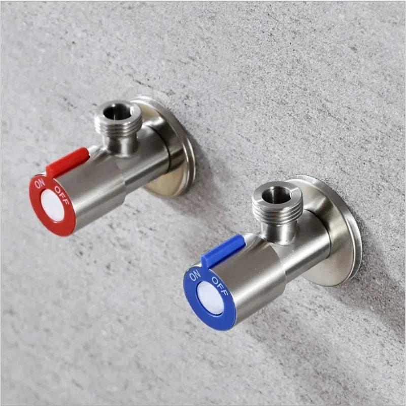 Stainless Steel Hot Cold Inlet Valve Toilet Filling Angle Valves Sink