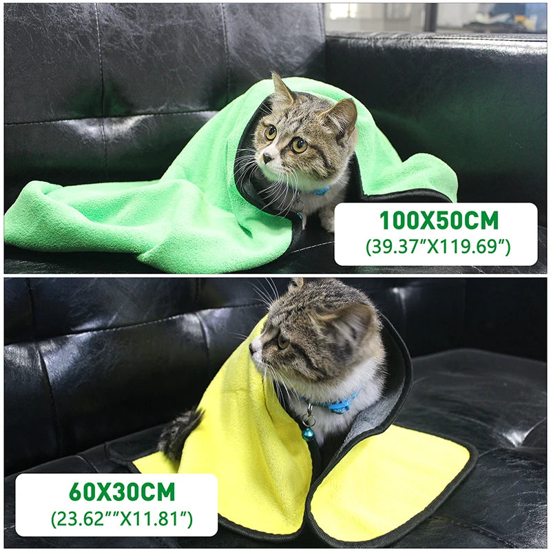 Quick-Drying Pet Towel Absorbent Pet Bath Towel for Dogs Cats Soft