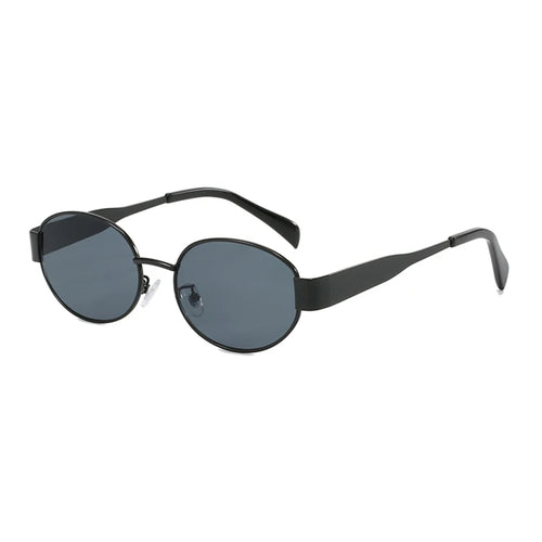 Retro Small Oval Sunglasses Men Women Luxury Metal Round Sun Glasses
