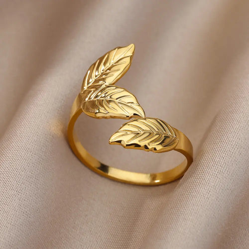 Stainless Steel Rings for Women 2024 Trend New in Gold Color Ring