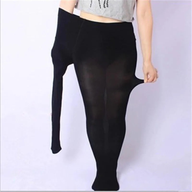 Women's Large Size Super Elastic Black Leggings Fashion Soft Stockings