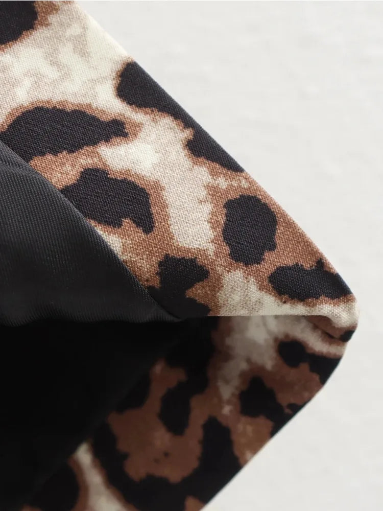Women's Vest 2024 Fashion Leopard Summer V-Neck Single-breasted Vest