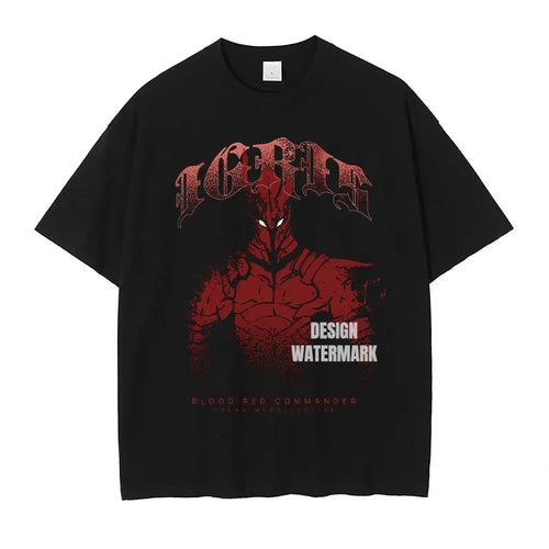 Anime S-Solo L-Leveling Shirts Vintage Washed Sung Jin-Woo T-shirt