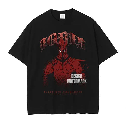 Anime S-Solo L-Leveling Shirts Vintage Washed Sung Jin-Woo T-shirt